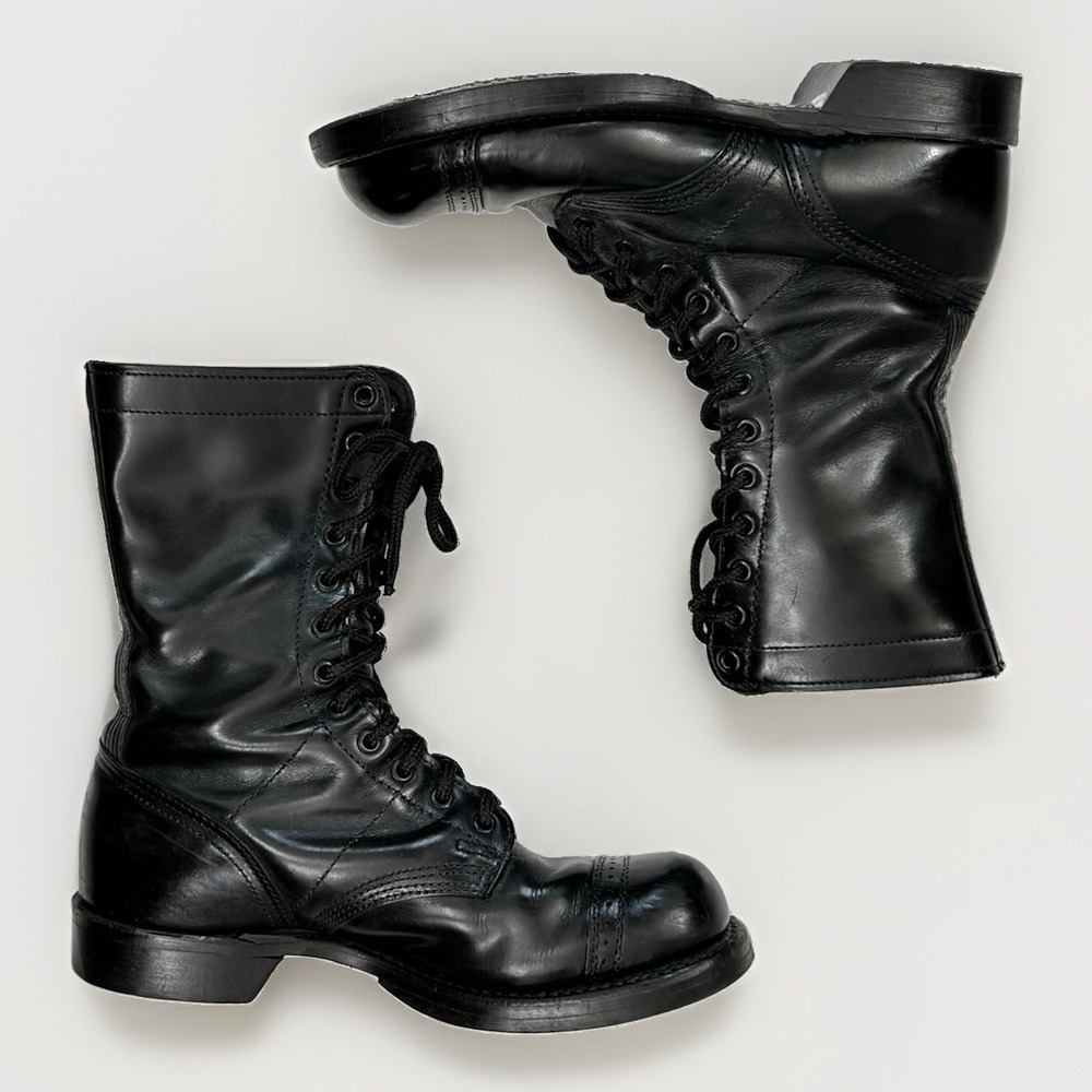 Vintage Black Corcoran 1500 Military Jump Boots Paratrooper Men's Size 8